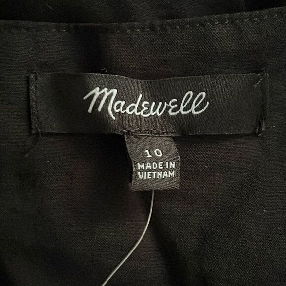 Madewell The Layton Midi Slip Dress Size 10 in True Black NWT - Picture 7 of 8